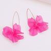 Women's Fashion Acrylic Flower Earrings, Multi-Color Petal Ear Cuffs