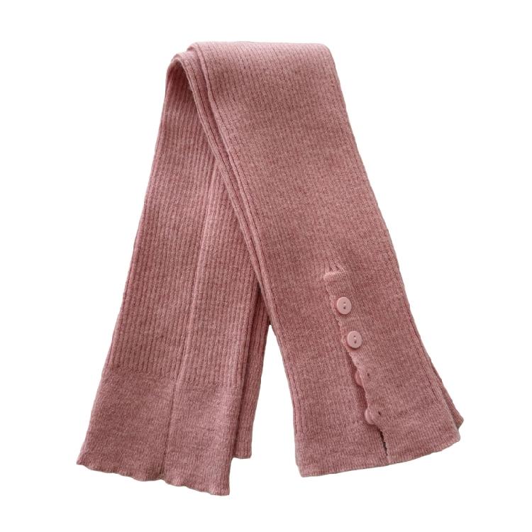Harajuku Women's Leggings Gaiters Soft Acrylic Knitted Winter Leg Warmers Footless Socks with Side Split Buttons Decors