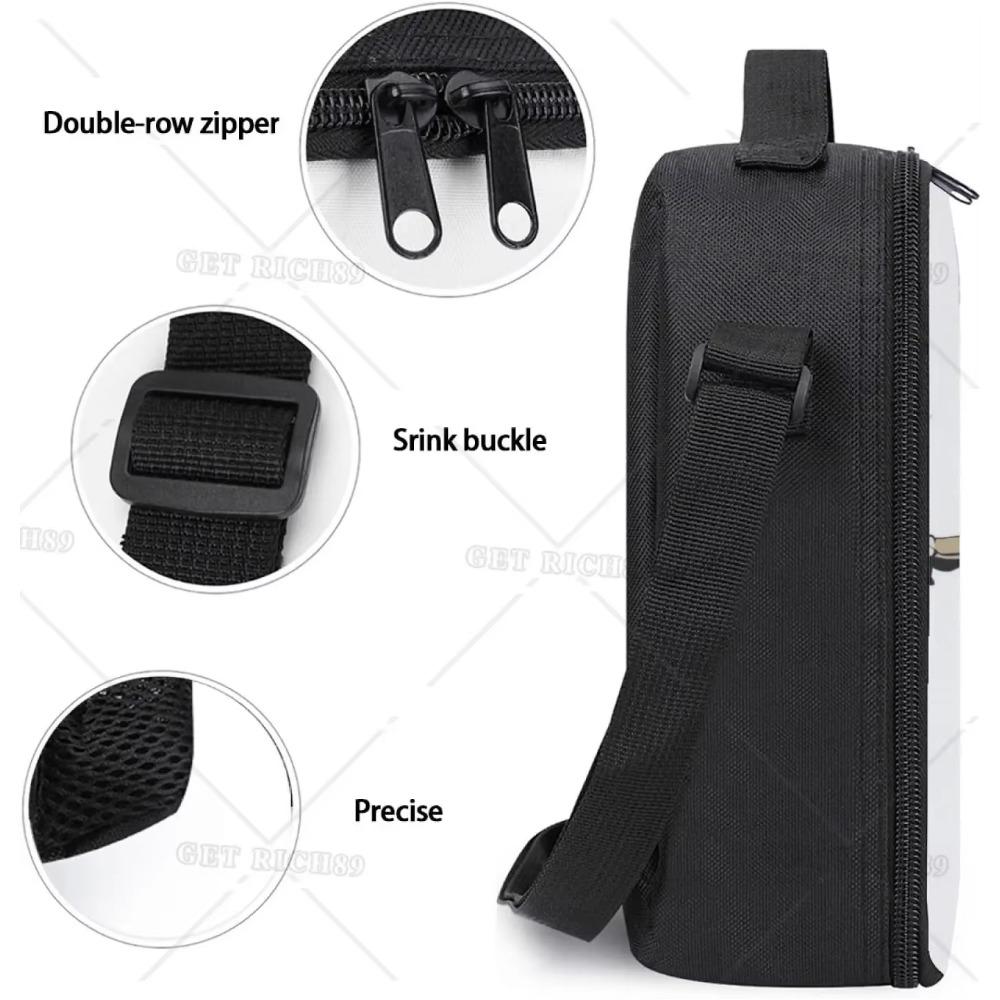 Cutie de prânz Black Dragon pe fundal albastru pentru bărbați femei adulți, geantă de prânz reutilizabilă portabilă pentru birou, muncă, picnic, camping