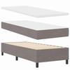LED Box Spring Bed with Headboard Taupe 90 x 190 cm Fabric