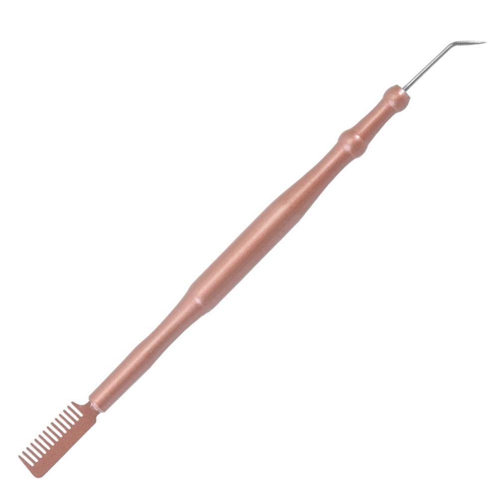 Professional Metal Eyebrow Comb 2-in-1 Lifting Separating Eyelash Assistance Tool Eyelash Perm Lash Tool Beauty Tool