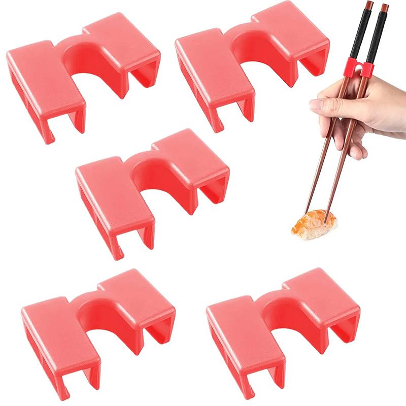 5/6PCS Reusable Chopsticks Trainers Help for Chinese Chopsticks Non-Slippery Learning Chopsticks for Kids Each Age Learner KZ008