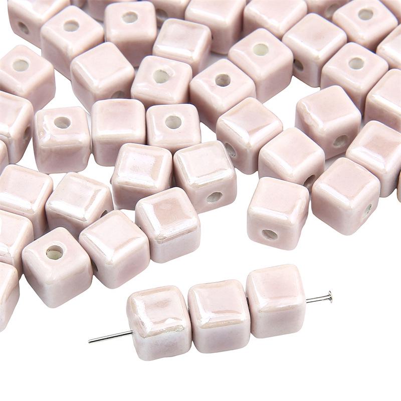 Five-Petal Flower Ceramic Beads for DIY Jewelry Making