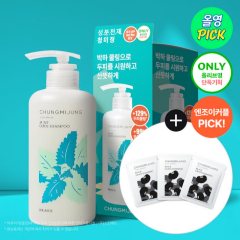 Cheongmijeong Peppermint Cool Shampoo 500ml Special Set