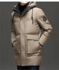 Winter 2024 Men's Mid-Length Hooded Business Casual White Duck Down Jacket