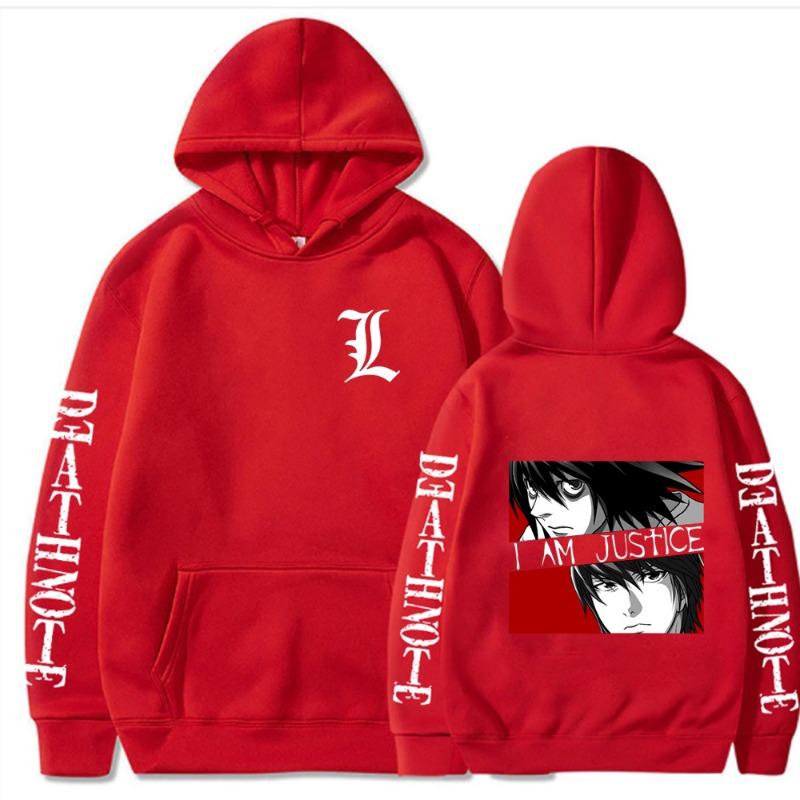 Yagami Light L·Lawliet Death Note Men's Hoodie Sweatshirt Men Womnen Fashion Brand Design Pullover Men's Fleece Hoodies