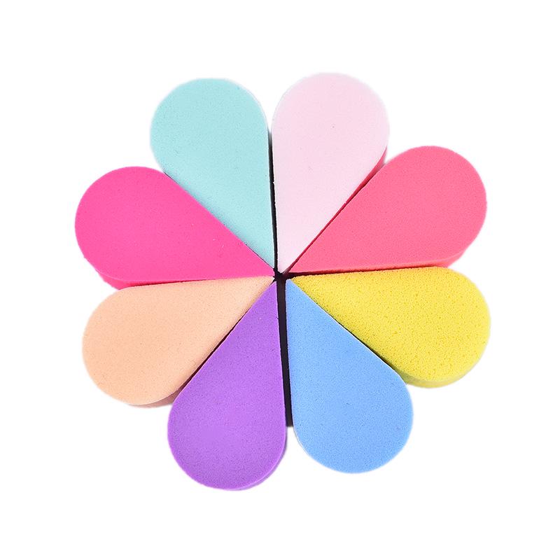 8pcs Candy Color Triangle Shaped Soft Magic Face Cleaning Cosmetic Puff Makeup Sponge Cleansing Wash Face Makeup 2 Styles