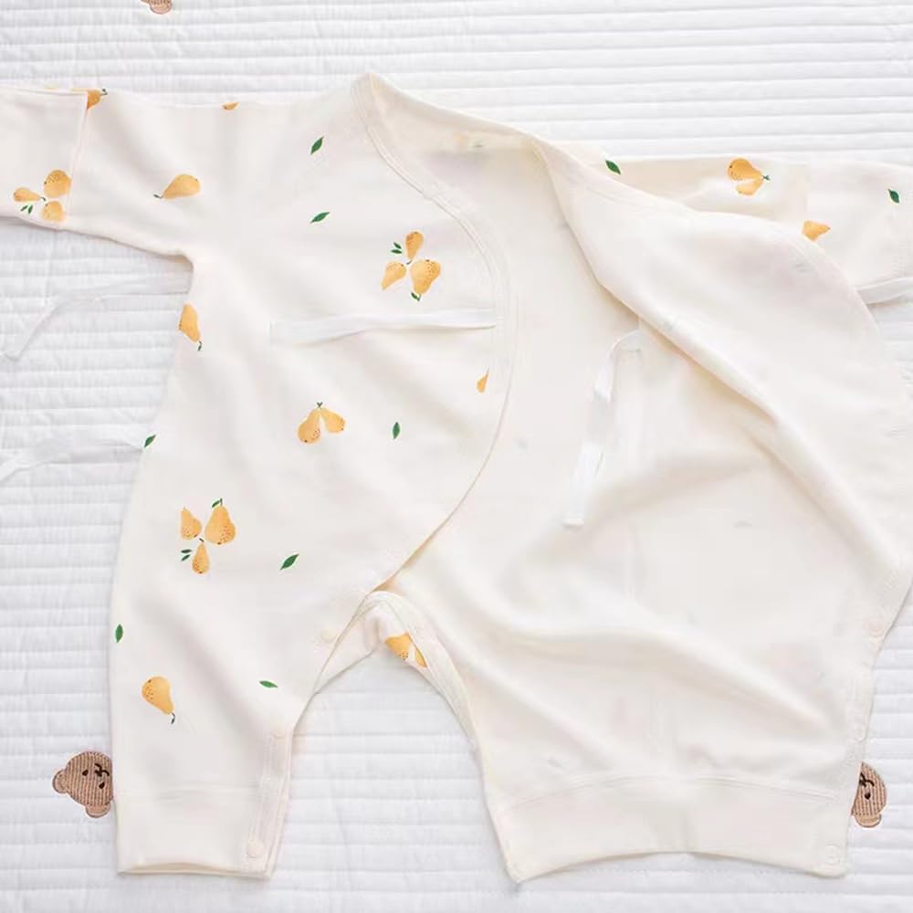 YIN OON Newborn Undershirt Combination Long Sleeve Front Baby Baby Baby Gift Pear Size 52 Clothes, Romper, Undershirt, Coverall, Opening, Clothes,