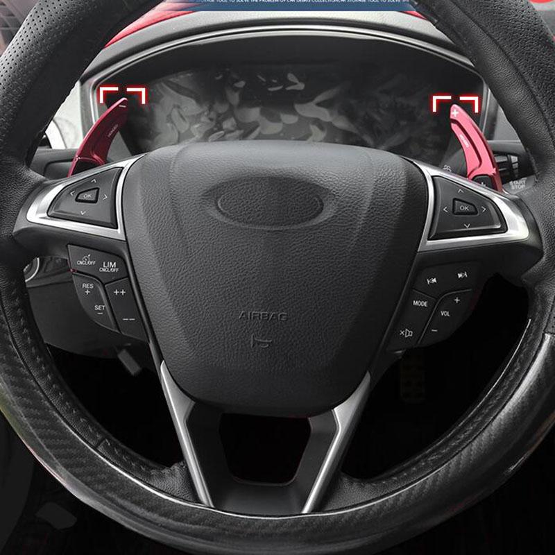 For Ford Mondeo/ Edge/Taurus /Lincoln 2pcs Aluminum Steering Wheel Shift Paddle Shifter Extension Car Styling