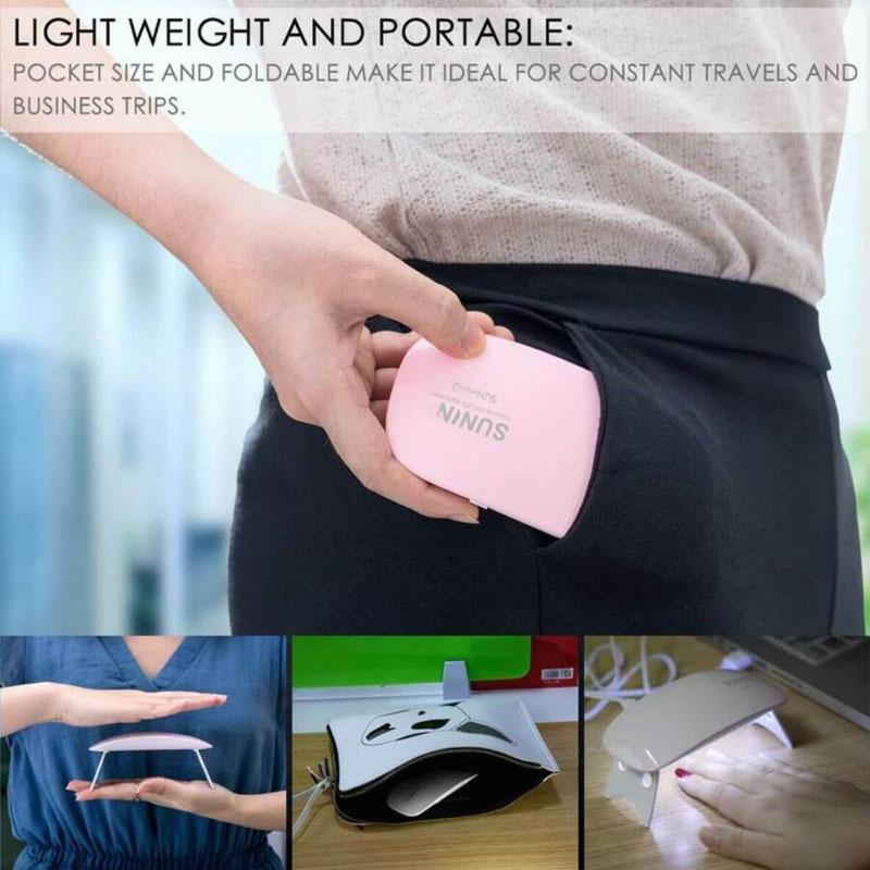 Nail Dryer LED Nail Lamp UV Lamp For Curing All Gel Nail Polish White Pink Color Nail Dry Lamp Portable with USB Without Switch