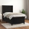 3132827 vidaXL Divan Bed and Mattress Black 80x200 Cm Velvet