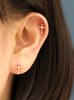 Minimalpiercing 14K Antique Cross Piercing Earrings