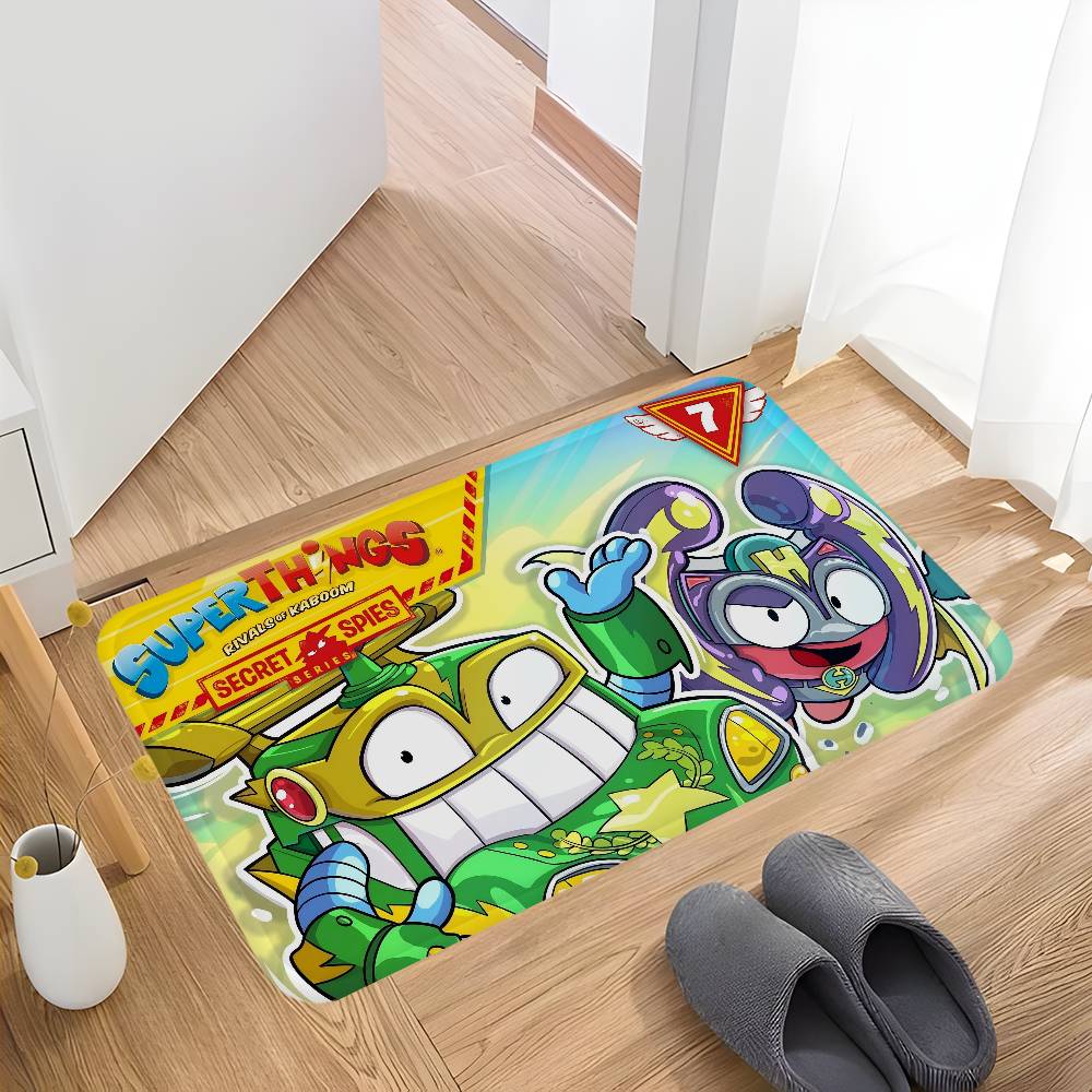 Tappetino da Bagno Cartone Animato Carino Super Zings Stile INS Morbido Pavimento Camera da Letto Casa Tappetino Lavanderia Antiscivolo Benvenuto Zerbino