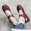 Spring-Summer Soft Sole Non-Slip Leather Shoes for Middle-Aged and Elderly Women