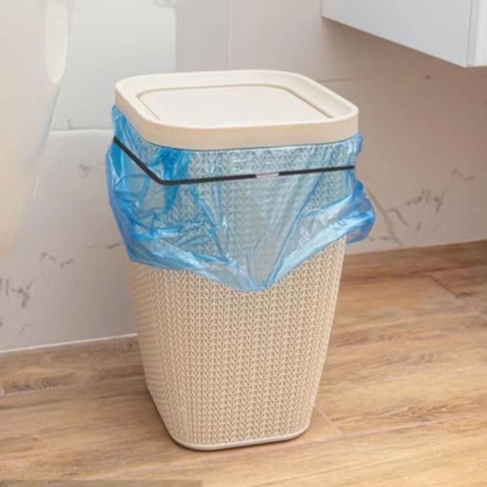 3Pcs Colorful Trash Can Bands Stretchable Trash Bag Holder Reusable Rubber Bands Household