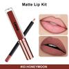 Waterproof Matte Lip Liner & Gloss Set: Long-Lasting, Non-Fading, Non-Stick