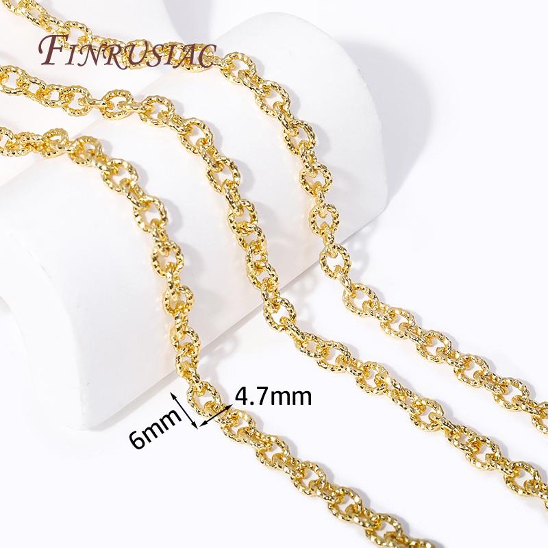 4 Styles 18K Gold Plated Bulk Metal Chains For Making Bracelet Necklace,High Quality Spool Chains DIY Jewelry Findings Wholesale