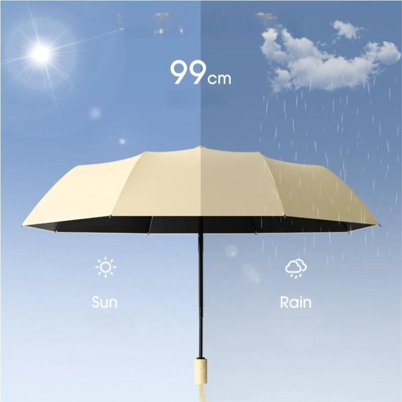 Auto Open Close Umbrella Compact Fold Sun Rain Proof UV Protection Premium Travel Umbrella