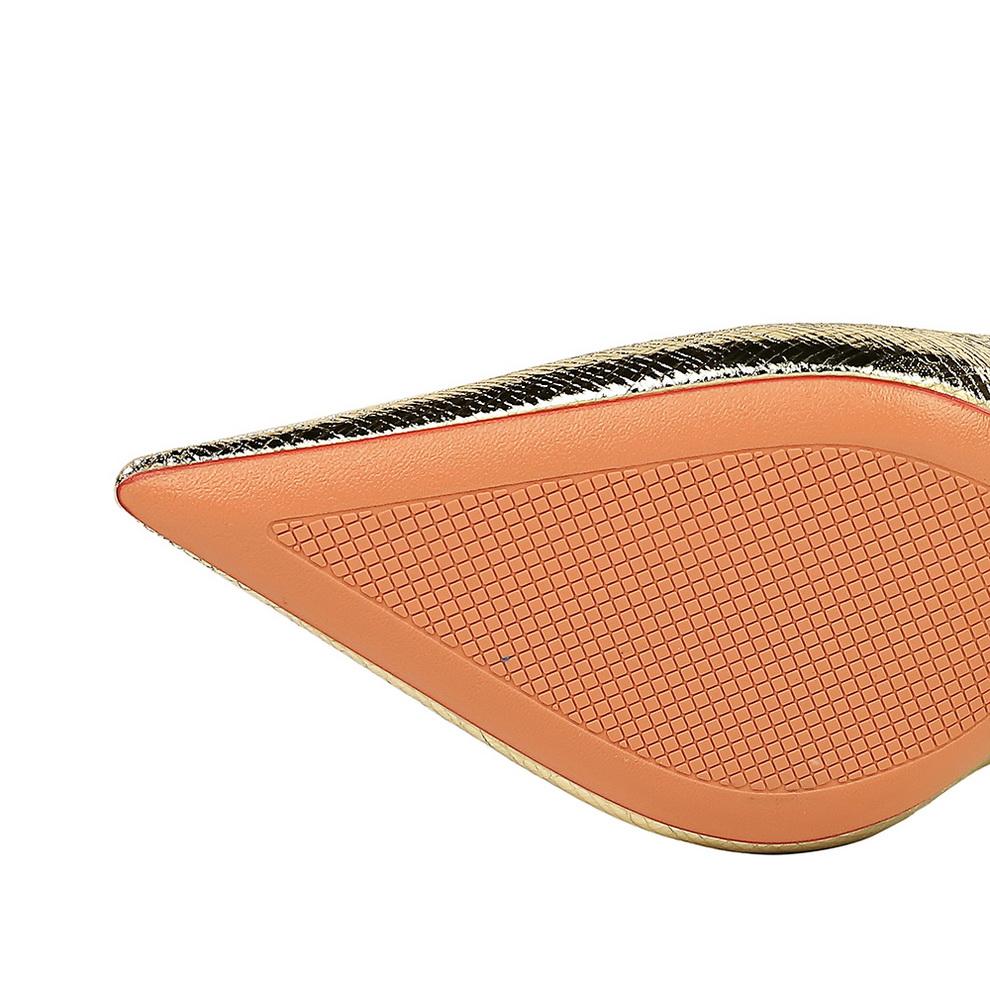 Scarpe Singole da Donna Retro Banchetto Tacchi Alti Tacchi Sottili Bocca Bassa Punta Appuntita Effetto Metallo Tacco Altissimo