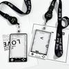 1Pcs New Kpop Card Holder Korean Fashion Transparent Student Card Protector Display with String Photocard Holder for Kids Idol