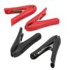 4 Stück Elektrischer Clip Isolierende Eigenschaft Stahl ABS Material Starke Klemmung Rot Schwarz Schnallentyp Leistungsklemme 100A
