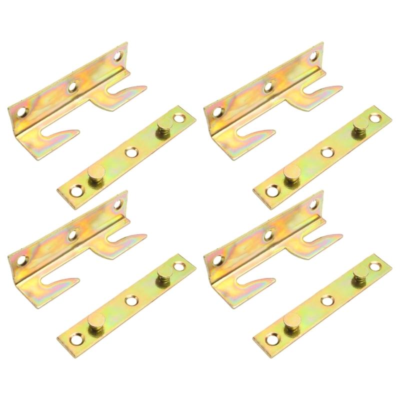 

Multiple Size Galvanized Iron Brackets Quick Assembly Bed Rail Bracket Bed Frame Hardwar For Wood Bed Reinforcement Thickness 1.5mm