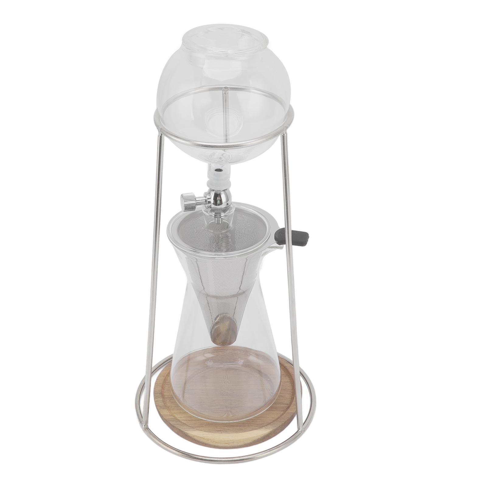 

Drip Tower Coffee Maker Reusable Borosilicate Glass Iced Coffee Maker for Cafe Home Kitchen 600ml