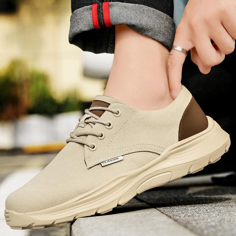 New Summer Men Canvas Shoes Breathable Denim Canvas Casual Shoes Men Loafers Comfortable Ultralight Lazy Boat Shoes Big Size 47