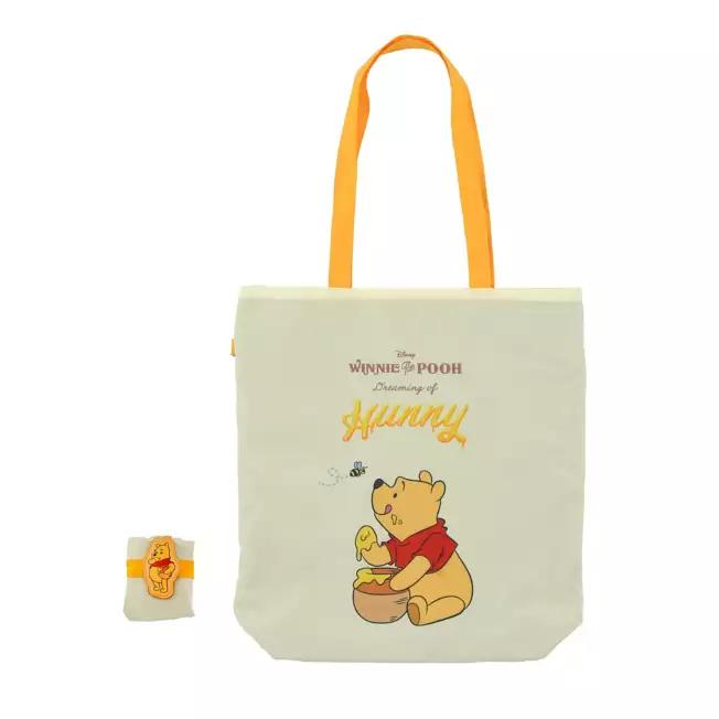 

DISNEY Cool Foldable Tote Bag Winnie the Pooh HONEY DAY Japan NEW