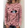 Toppe til Kvinder Halloween Print Rund Hals Langærmet T-shirt Efterår Afslappet Smal Pullover Kvinder Langærmet Top