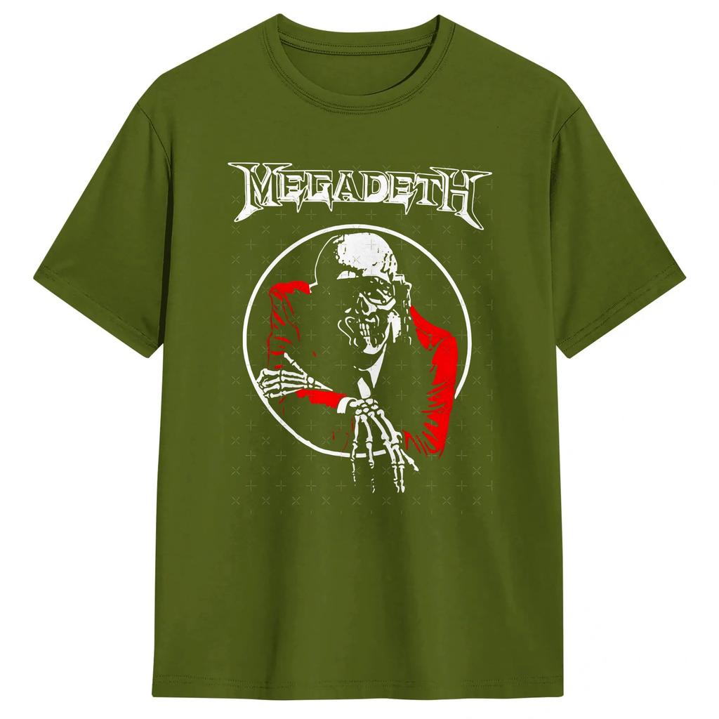 Vic Rattlehead Megadeths Unisex T Shirts Funny Tees Short Sleeve Round Collar TShirts Cotton Birthday Present Clothing