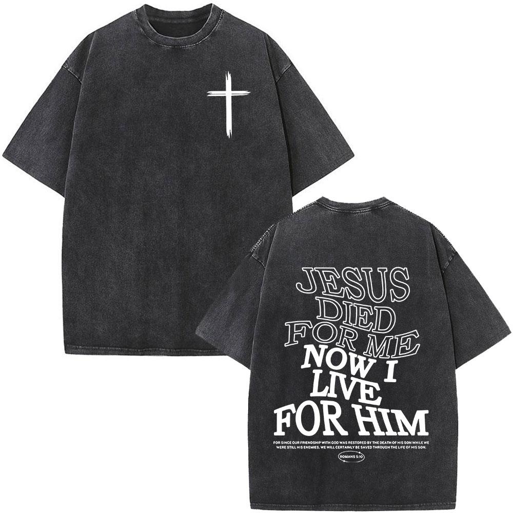 Christian Jesus Faith Over Fear Bible Verse Washed T-shirts Men Women Fashion Vintage Oversized T Shirts Harajuku Cotton T-shirt
