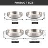 4Pcs Stainless Steels Sauce Bowl Round Seasoning Dishes Sauce Condiment Dipping Bowl Round Kimchi Plate Enduring