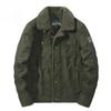 Plus Size Men's Jacket Men's Middle-aged Fleece-lined Thickened Lasel Jacket Multi-pocket Work Clothes