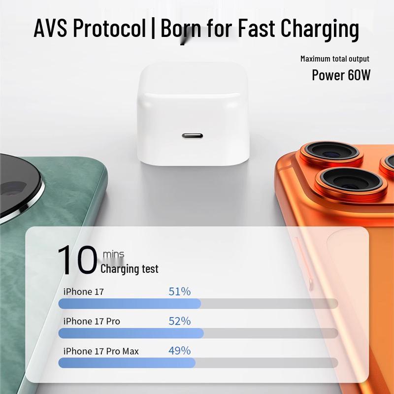 60W PD Foldable Charger for iPhone 17