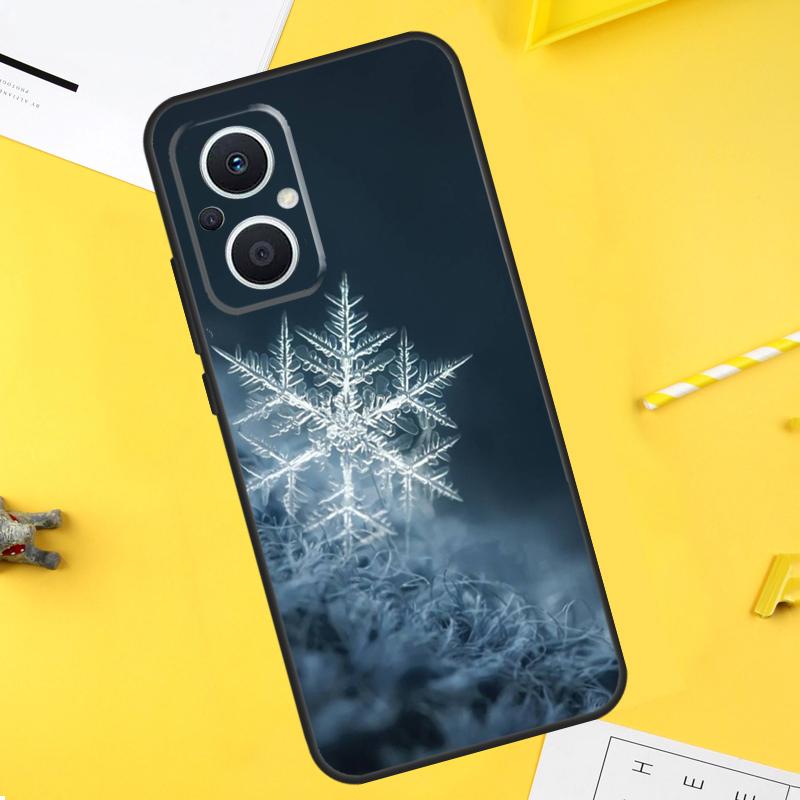 Christmas Snowflakes Case For OPPO Reno 7 Reno 10 Pro 4 5 6 8 Lite 8T 4Z 5Z OPPO Find X6 X5 Pro X2 X3 Neo Cover