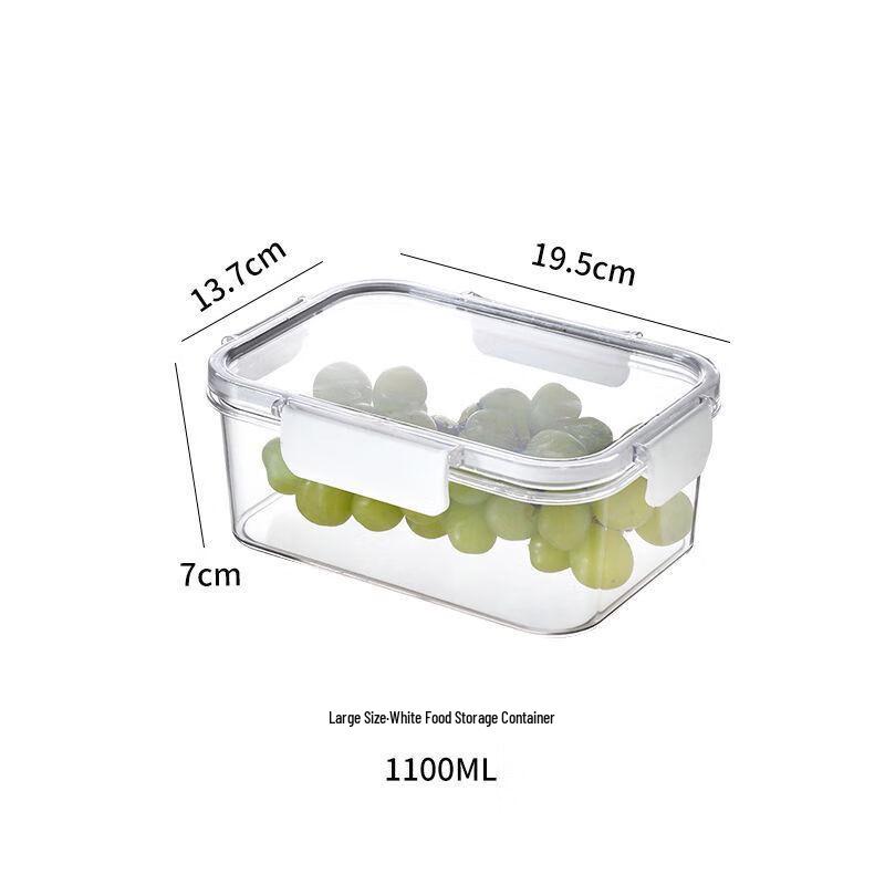Lidded Plastic Food Storage Container 1100ml