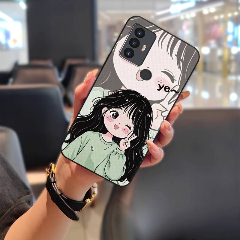 Silicone Anti-dust Phone Case For TCL 30SE/30E/306/305/Sharp Aquos V6/V6 Plus Soft case Waterproof Back Cover Cute TPU