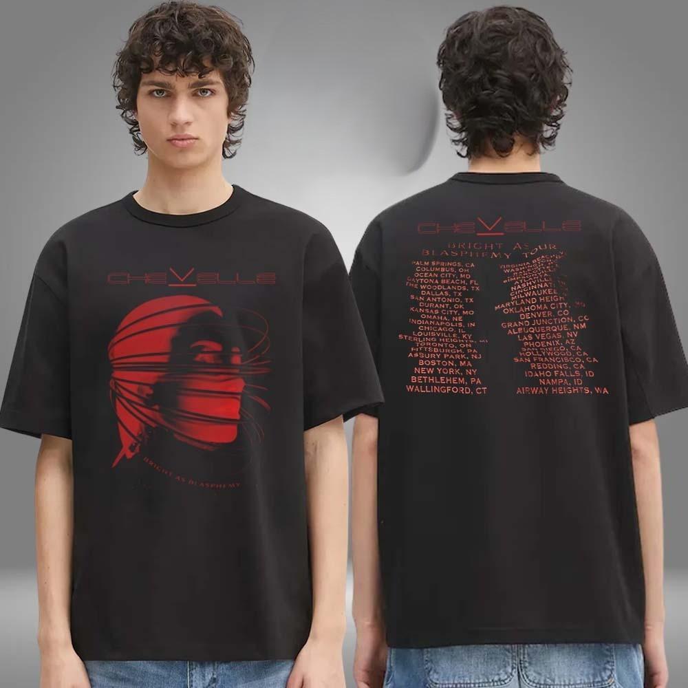 Chevelle Merch Las Vegas Bring As Blasphemy Tour Two Sided Unisex T-Shirt Unisex T-Shirt XL