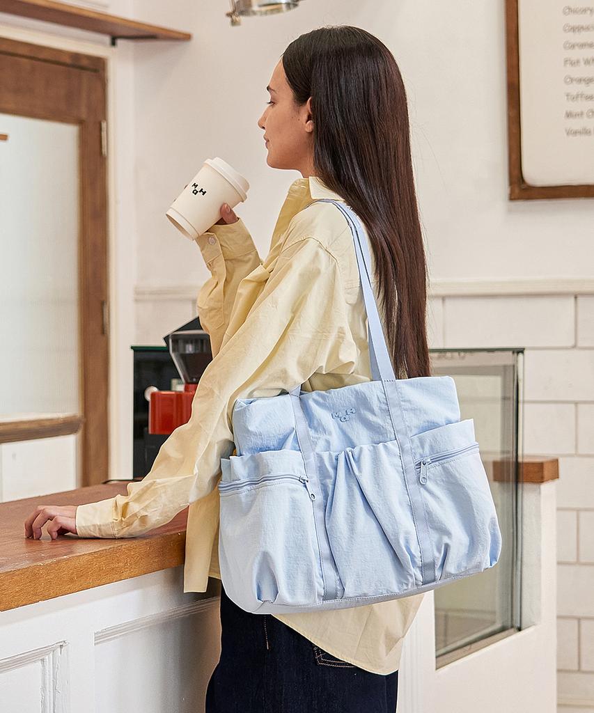 Mah Shiro Puff Tote Bag - Black