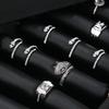 PU Leather Ring Holder Jewelry Tray with Protective Cover Professional Finger Ring Organizer for Storage and Display