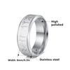 Viking Rune Ring 8mm Titanium Steel Men's Jewelry Dark Norse Pirate Style Band