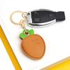 Cat Paw Shaped Pet Hair Keychain Faux Leather Pet Fur