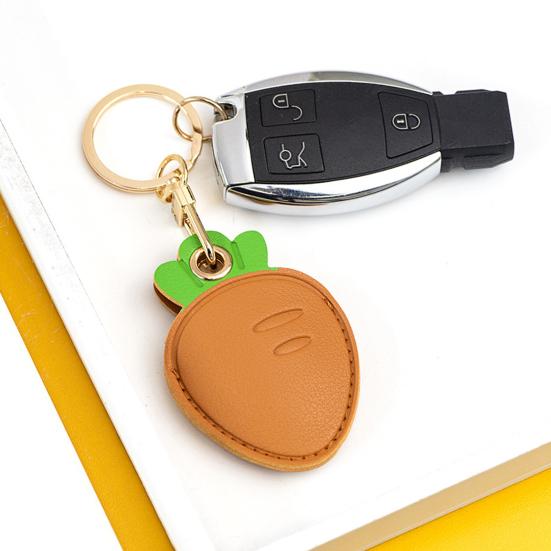 Cat Paw Shaped Pet Hair Keychain Faux Leather Pet Fur