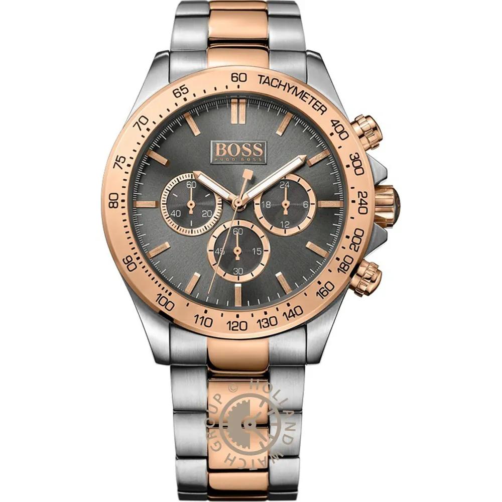 BOSS Ikon Grey Bicolor rose Metal Men s Quartz Watch 1513339 серый