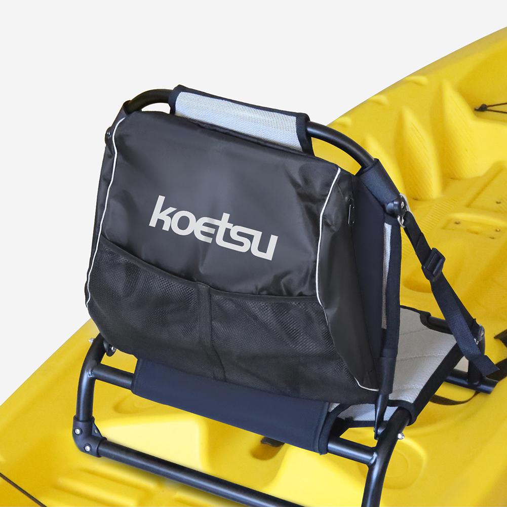 Kayak Seat Back Storage Bag with Straps Kayak Chair Bag Large Capacity Kayaking Bag with Mesh Pouch for Outdoors Kayak Chair