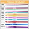Comfortable Crochet Needles Set Multicolored Handle Crochet Knitting Knitting Needle  Sewing Tools
