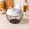 Farmhouse Chicken Egg Basket Mesh Storage Basket for Kitchen Supplies Countertop Rustic Decor