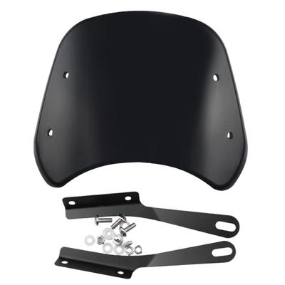 Ideamall Motorcycle Windshield Screen Windscreen Cowl Universal Black