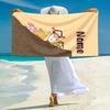 Personalized Winnie Pooh Friends Beach Towel Microfiber Beach Towel Thin Absorbent for Beach Swimming Yoga Bath Sports. 0910367